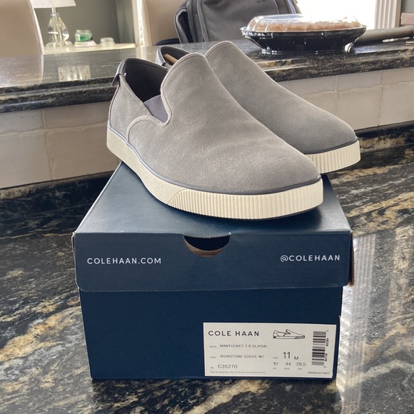 Cole Haan grey sued shoes male size 11 - Picture 4 of 4